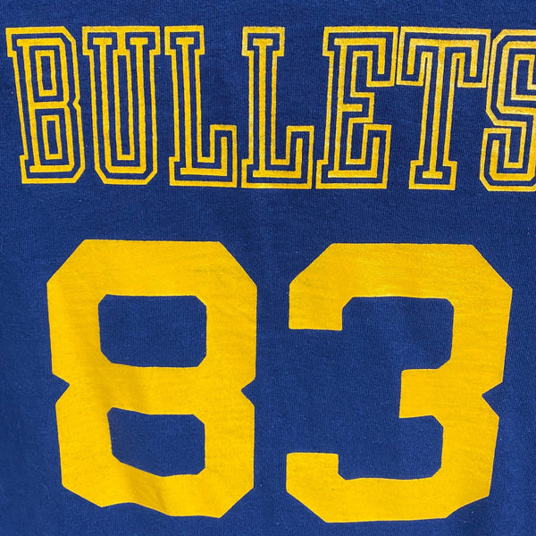 【曜日割引対象外】 チャンピオン Champion 70's 80's バータグ USA製 BULLETS ナンバリング Tシャツ ネイビー Lサイズ 201MT-4219 VB