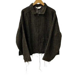 アンセルム ANCELLM TWEED ZIP JACKET サイズ1 ジャケット ブラウン 201MT-4813