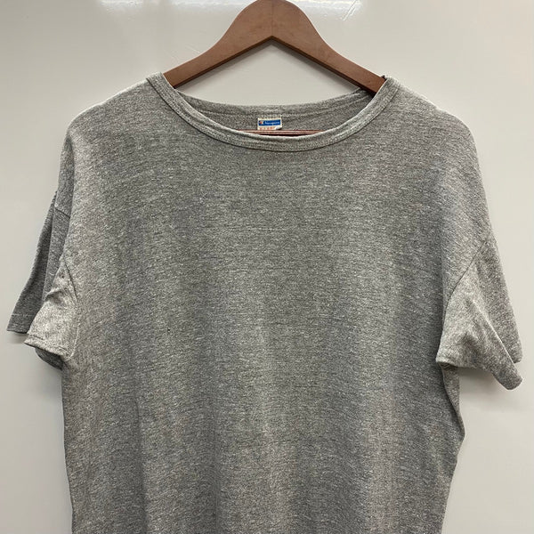 【曜日割引対象外】 チャンピオン Champion 70's 80's バータグ 完全目無し 無地 ブランク Tシャツ グレー Xlサイズ 201MT-4288 VB