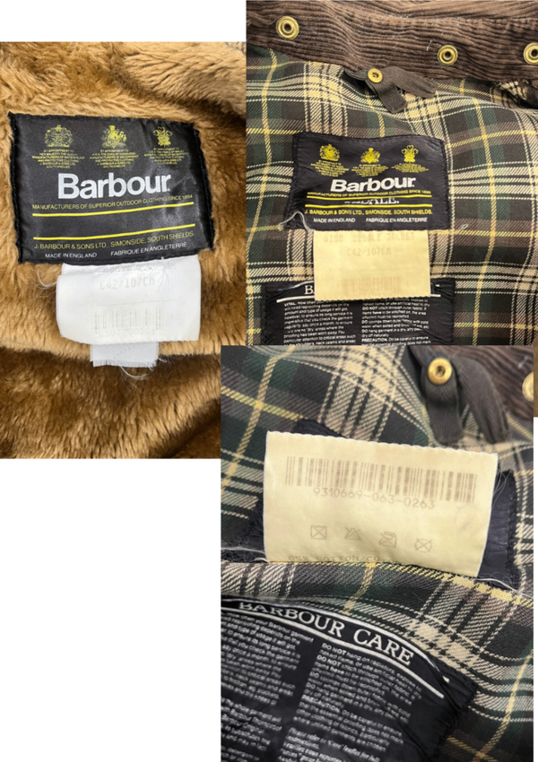 バブアー Barbour 90's 90年代 3ワラント BEDALE ビデイル ワックス コットン ジャケット オイルドジャケット フード パイルライナー フルセット VINTAGE ヴィンテージ A100 C43 ジャケット カーキ 101MT-5402