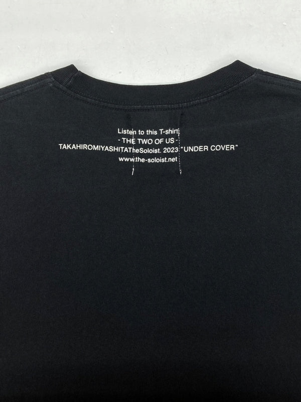 アンダーカバー UNDERCOVER × TAKAHIROMIYASHITA TheSoloist. ソロイスト PRINT T-SHIRT プリント Tシャツ 半袖 黒 Tシャツ プリント ブラック Lサイズ 104MT-1597