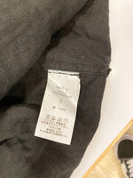 ウティ OUTIL フランス製 リネンカットソー シャツ 黒 麻 サイズ0 トップスその他 無地 ブラック 101MT-2359