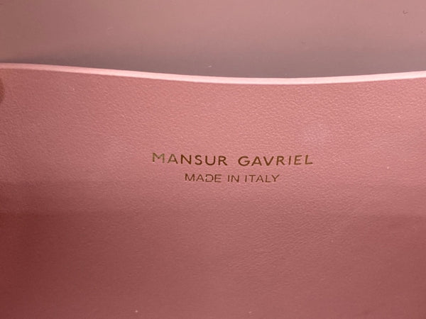 マンサーガブリエル MANSUR GAVRIEL Logo Mini North South Tote MINI 型押しロゴ NEW NSトートバッグ ハンドバッグ ショルダーバッグ レザー スクエア PINK バッグ レディースバッグ 2way・3wayバッグ ピンク 104B-65