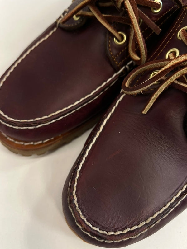 ティンバーランド Timberland HS 3 EYE LUG BURGUNDY スリーアイ クラシックラグ バーガンディ モカシンシューズ 50009 メンズ靴 モカシン ワインレッド サイズ9(参考サイズ約27cm) 101sh-2385