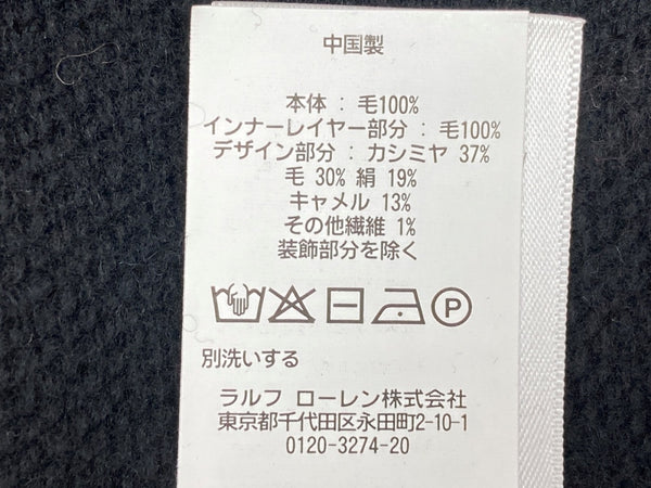 ラルフローレン RalphLauren ポロ POLO 現行タグ Polo Bear ポロベア タキシード Knit ニット ウール カシミヤ混 キャメル混 スパンコール 刺繍 BLACK 黒 211763874001 セーター ロゴ ブラック Sサイズ 104LT-197