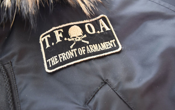 バンソン VANSON N-3B 刺繍 スカル ジャケットフライトジャケット  XXL ジャケット ブラック 3Lサイズ 103MT-2496