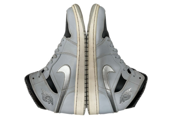 ナイキ NIKE 16年製 AIR JORDAN 1 MID PURE PLATINUM エア ジョーダン ミッド ピュア プラチナム AJ1 シューズ 灰 黒 銀 554724-032 メンズ靴 スニーカー グレー 29cm 104S-827