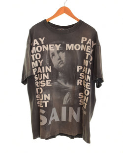セントマイケル SAINT Mxxxxxx × PAY MONEY TO MY PAIN ペイ・マネー・トゥ・マイ ペイン SAINT MICHAEL ヴィンテージ 加工 SM-YS8-0000-C49 XL Tシャツ ブラック 103MT-2293
