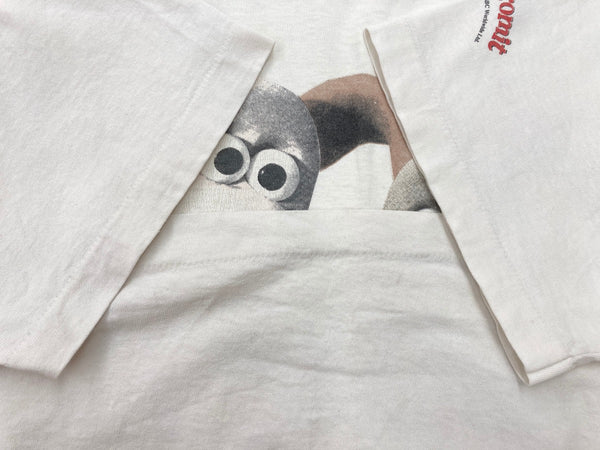 us古着 US 90s 90年代 WALLACE & GROMIT ウォレスとグルミット 映画 ムービー アニメT 白 Tシャツ キャラクター ホワイト XLサイズ 104MT-1829