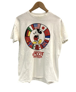 ヴィンテージ vintage 80's 80s WALT Disney World Epcot Center Mickey Mouse 1982 ディズニー ミッキーマウス Tシャツ ホワイト Mサイズ 101MT-3480