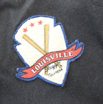 US US古着 80's Louisville Slugger Varsity Jacket ルイスビルスラッガー スタジアムジャケット バーシティージャケット スタジャン 赤 ジャケット レッド Lサイズ 103MT-1443