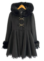 マーズ MA*RS アメーバーマーズ フリル ファー フード フレア レース 黒 地雷系 量産型 2way MA-719 コート ブラック 101LT-262