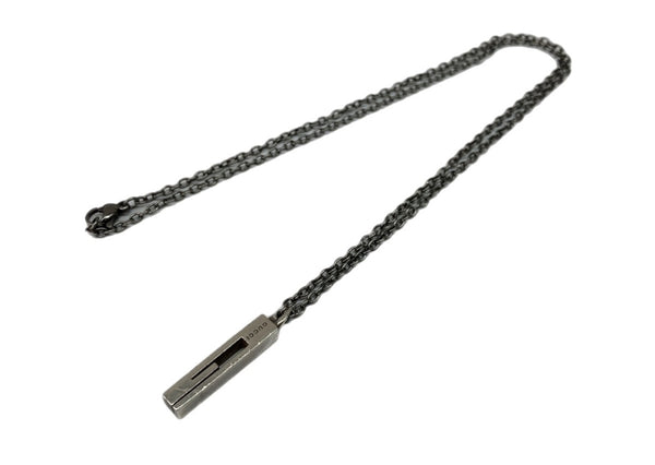 グッチ GUCCI G LOGO NECKLACE ロゴ ネックレス カットアウト トップ ペンダント 925 銀 メンズジュエリー ネックレス・ペンダント ロゴ シルバー 104A-78