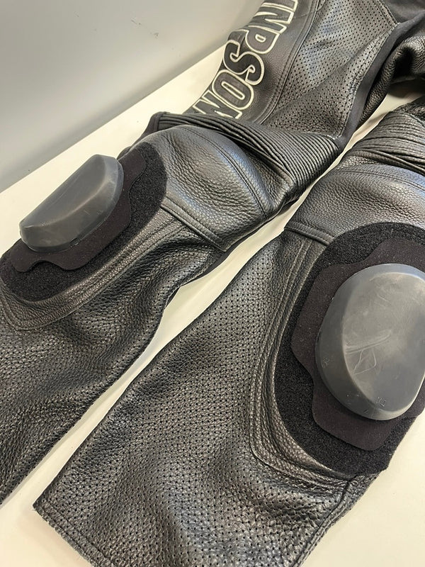 シンプソン SIMPSON オールレザー ライダーススーツ セパレート 本革 牛革 バイカー ツーリング 黒 つなぎ・オーバーオール ブラック Lサイズ 101MB-776