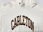 チャンピオン Champion 80's REVERSE WEAVE リバースウィーブ  トリコタグ ヴィンテージ ラバープリント アーチロゴ Carleton University カレッジ 白 パーカ プリント ホワイト XLサイズ 104MT-667