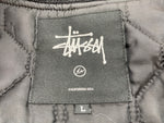 ステューシー STUSSY × fragment フラグメント Varsity jacket バーシティ ジャケット スタジャン 黒 ジャケット 無地 ブラック Lサイズ 104MT-2064