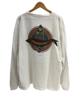 パタゴニア PATAGONIA 90s Vintage ヴィンテージ タグ USA製 MINGLED DESTINIES SHARED HABITAT プリント 長袖カットソー 白 XL ロンT ホワイト LLサイズ 101MT-4701