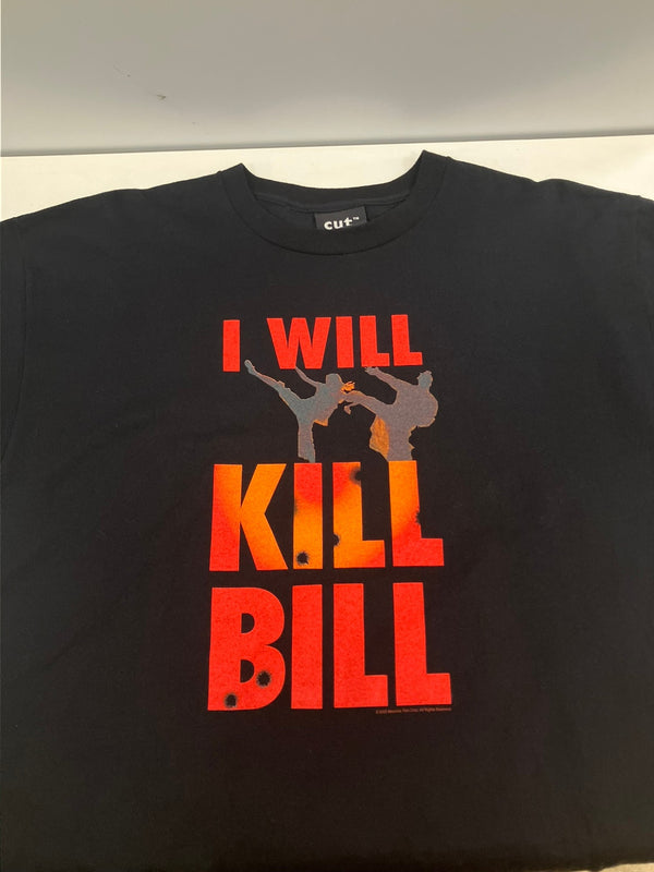 ヴィンテージ vintage 00's 00s ©2003 KILL BILL I WILL KILL BILL  キル・ビル movie 映画 オフィシャル ムービーT XL Tシャツ ブラック LLサイズ 101MT-3672