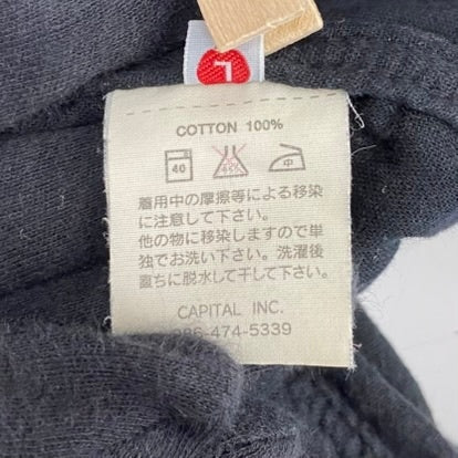 【曜日割引対象外】 キャピタル KAPITAL コットン チャイナ シャツ ジャケット ブラック Lサイズ 201MT-4128 VB