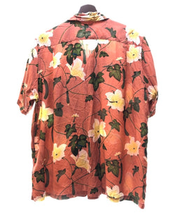 ブルーナ ボイン BRU NA BOINNE ALOHA SHIRT アロハ パラディース シャツ 昆虫 総柄 きゅうり 4381 1 半袖シャツ 花・植物 ピンク 104MT-41