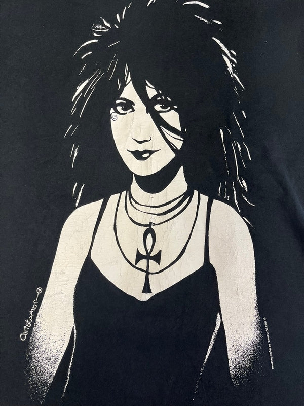 ヴィンテージ vintage 90s ©1993 DC COMIC DCコミック the sandman death サンドマン デス アメコミ キャラT US古着 XL Tシャツ ブラック LLサイズ 101MT-4663
