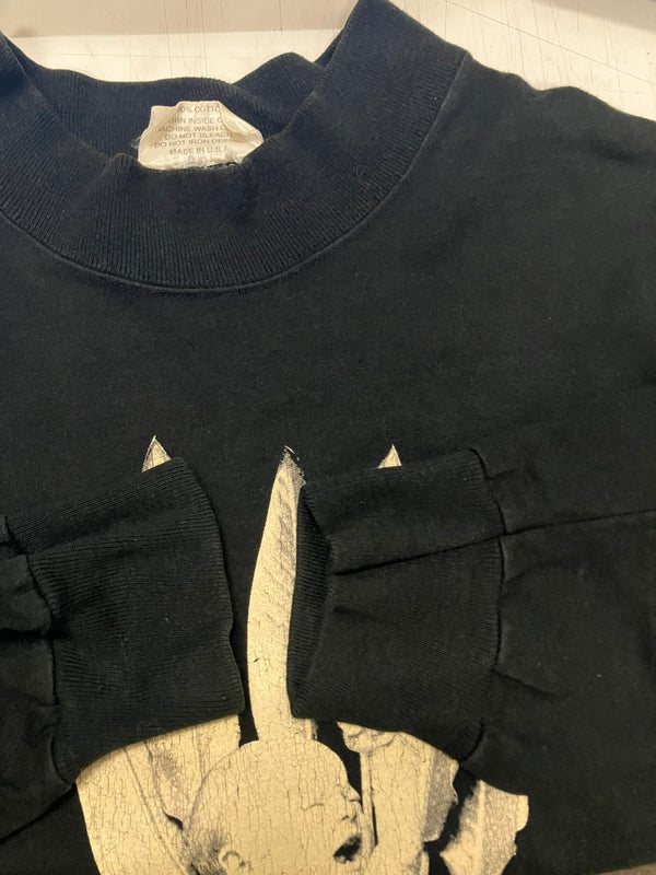 ヴィンテージ vintage 90's 90年代 Larry LaBonte EARTH WARRIOR THE TIME IS NOW. ラリーラボンテ 写真家 アートT MADE IN USA アメリカ製 ロンT ブラック Lサイズ 101MT-5188