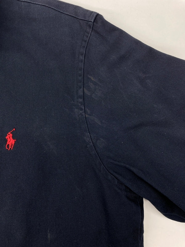 ラルフローレン RalphLauren 90s 90年代 スウィングトップ アウター ブルゾン 裏地ネル チェック 刺繍 ポニー 紺 ジャケット ロゴ ネイビー Mサイズ 104MT-2284