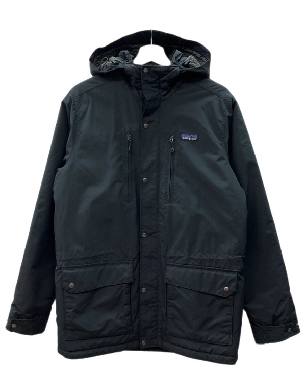 パタゴニア Patagonia 12AW ISTHMUS PARKA イスマス パーカ 裏ボア ダブルジップ フーディ アウトドア アウター 黒 27020FA12 ジャケット ロゴ ブラック Sサイズ 104MT-2156