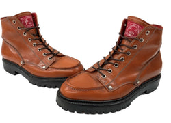 エヴィス EVISU U-TIP BOOTS Uチップ ブーツ 山根靴店 YAMANE レースアップ トレッキング シューズ エビス 茶 2001 メンズ靴 ブーツ ワーク ブラウン 25 1/2 104S-755