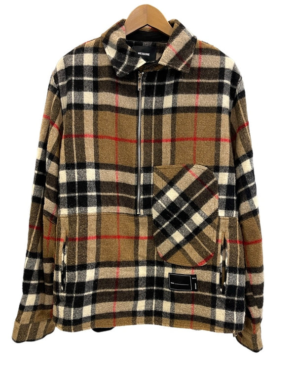 ウェルダン WE11DONE CHECK ANORAK WOOL SHIRT チェック アノラック ウールシャツ ジャケット BL3-20-910RM04 ジャケット ブラウン Mサイズ 101MT-5067