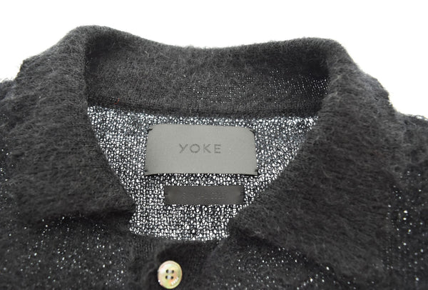 ヨーク YOKE 24AW BRUSHED MOHAIR KNIT SHIRTモヘアニット シャツ 黒 YK24FW0838S 3 カーディガン ブラック 103MT-2227