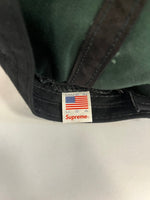 シュプリーム SUPREME Visor Label 6-Panel Dark Green バイザー 6パネル ロゴラベル 帽子 メンズ帽子 キャップ グリーン 101hat-154