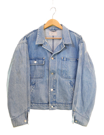 ラルフローレン RalphLauren 80s 90s 白タグ デニムトラッカージャケット 4つポケット 80's 90's ジャケット ブルー Lサイズ 103MT-3559