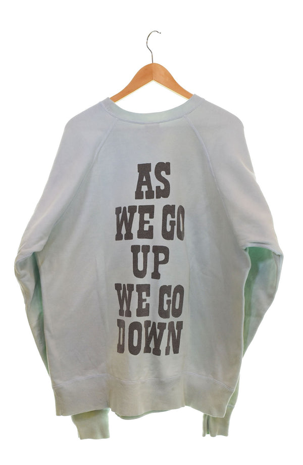 セントマイケル  SAINT MICHAEL 23AW JESUS CREW N SWEAT SHIRT ダメージ加工 ヴィンテージ加工 SM-A23-0000-024 スウェット ブルー LLサイズ 103MT-3009