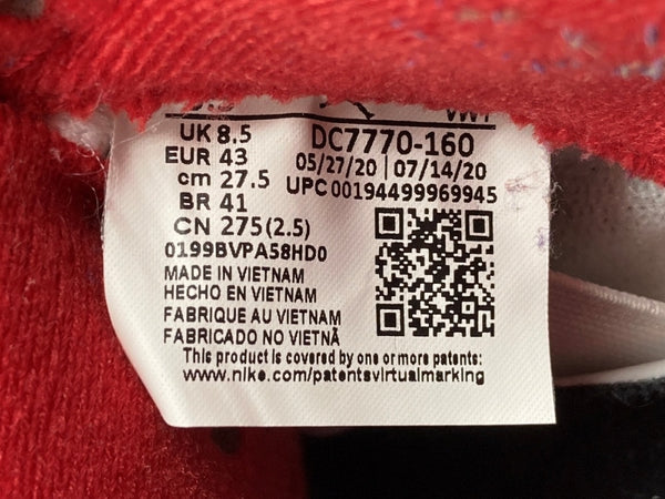 ナイキ NIKE 20年製 AIR JORDAN 4 RETRO FIRE RED エア ジョーダン レトロ ファイヤー レッド AJ4 スウッシュロゴ 白 赤 黒 DC7770-160 メンズ靴 スニーカー ホワイト 27.5cm 104S-843