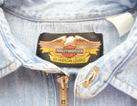 ハーレーダビッドソン Harley-Davidson ハーフジップ デニムシャツ 長袖シャツ ブルー 103MT-3430