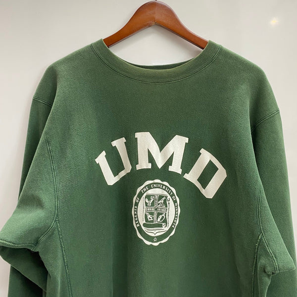 【曜日割引対象外】 チャンピオン Champion 90's リバースウィーブ USA製 カレッジ スウェット グリーン XLサイズ 201MT-4537 VB