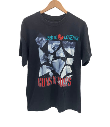 バンド band 80's～90's 80~90年代 Guns N' Roses ガンズアンドローゼズ USED TO LOVE HER シングルステッチ vintage ヴィンテージ - Tシャツ ブラック 101MT-4332