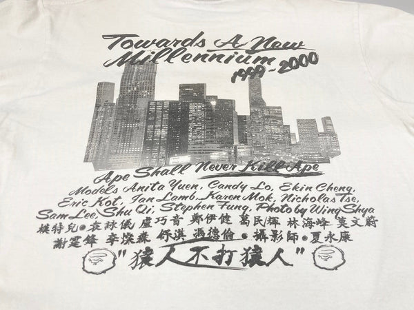 ア ベイシング エイプ A BATHING APE BAPE Hong Kong OPEN Memorial T-shirt 香港オープン記念 ミレニアム 初期 白 半袖 Tシャツ プリント ホワイト Mサイズ 101MT-2398