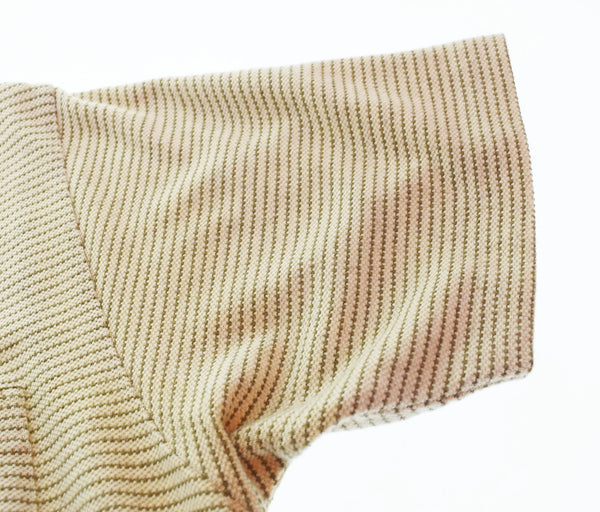 ラルフローレン RalphLauren ボーダー リネン 半袖 ポロシャツ ポケットシャツ KK-RL-YM0323 半袖ポロシャツ ベージュ Lサイズ 103MT-2388