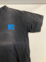 ヴィンテージ vintage 90’s 90年代 GIANT MTV MUSIC TELEVISION WORLD PEACE 地球 ピースマーク Tシャツ ブラック 101MT-5054