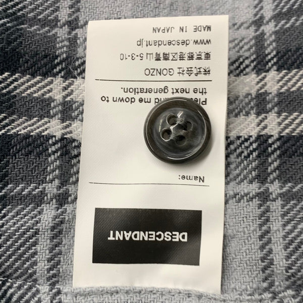 ディセンダント DESCENDANT チェック フランネル 長袖シャツ グレー 2サイズ 201MT-4762