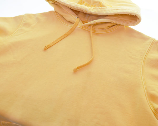 シュプリーム SUPREME 17SS Overdyed Hooded Sweatshirt オーバーダイ スウェットプルオーバーパーカー  パーカ イエロー Mサイズ 103MT-3338