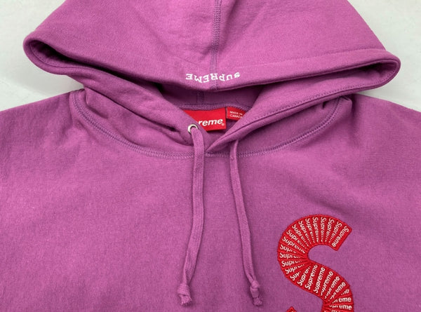 シュプリーム SUPREME S Logo Hooded Sweatshirt Bright Purple エスロゴ フーディ スウェット パーカー ブライトパープル 紫 パーカ 刺繍 パープル Mサイズ 104MT-1204