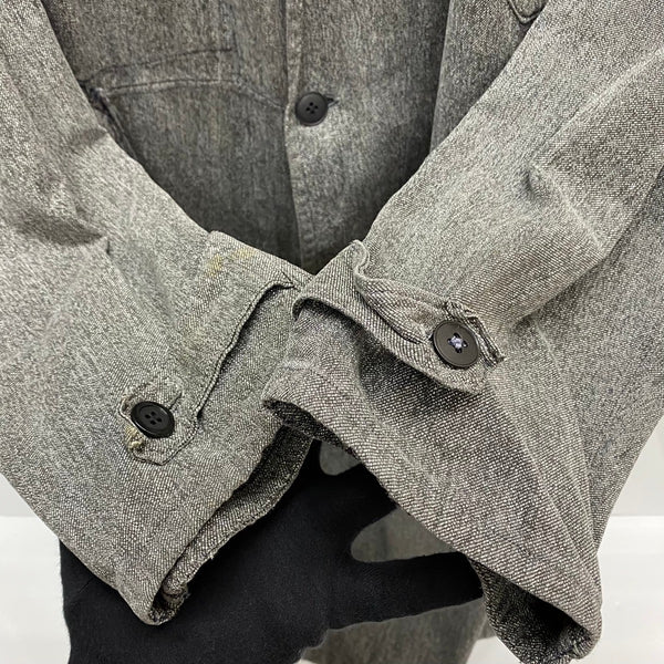 【曜日割引対象外】 ヴィンテージ vintage 40's ブラックシャンブレー アトリエコート コート ブラック 201MT-4464 VB