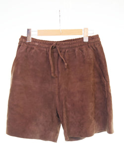マレアエッレ MAREA ERRE ゴート スエード ショーツ 茶 ハーフパンツ ブラウン Lサイズ 103MB-542