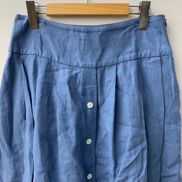 アニエスベー agnes b. ロングスカート リネンスカート 0761UAF9 スカート ブルー 201LB-102