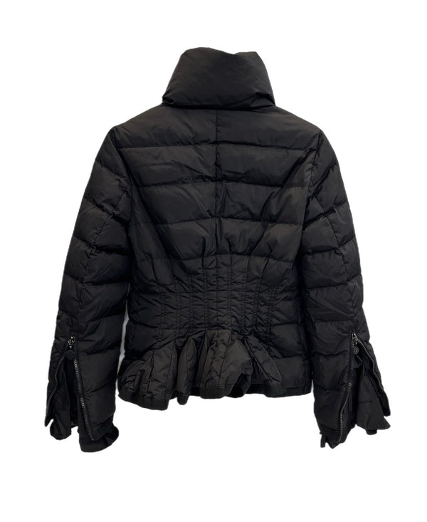 モンクレール MONCLER MASAKO GIUBBOTTO ダウンジャケット フリル 黒 2209S4630605 ジャケット ブラック サイズ1 101LT-139