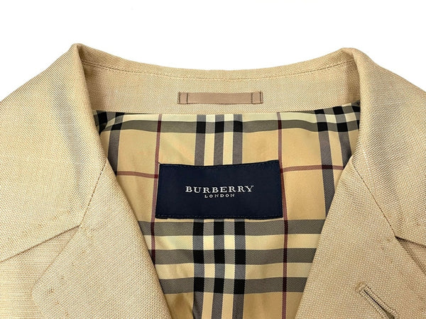 バーバリーロンドン BURBERRY LONDON シルク混 サファリジャケット ベージュ L 601MT-52