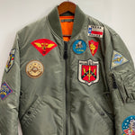 【曜日割引対象外】 アヴィレックス AVIREX MA-1 TOPGUN CUSTOM フライト 6162193 ジャケット カーキ Lサイズ 201MT-4516 VB